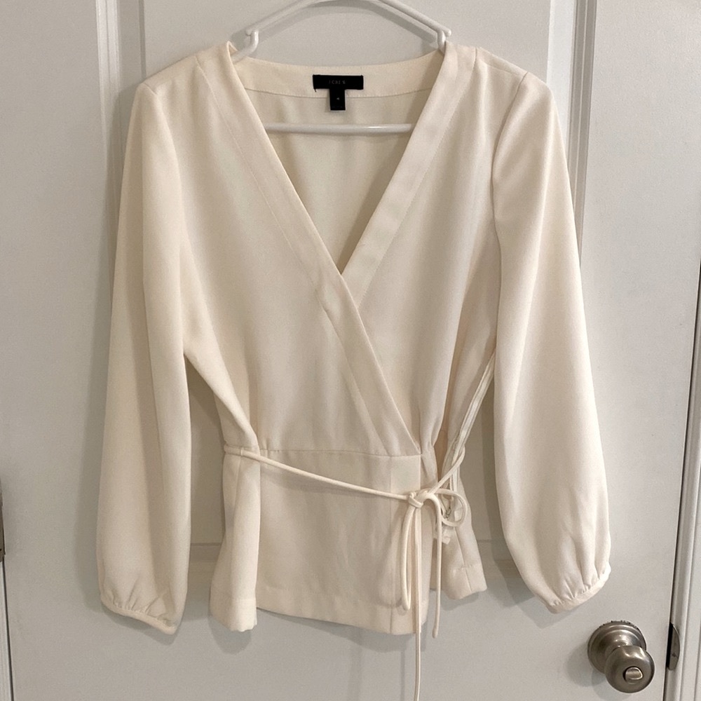 J Crew Cream Blouse